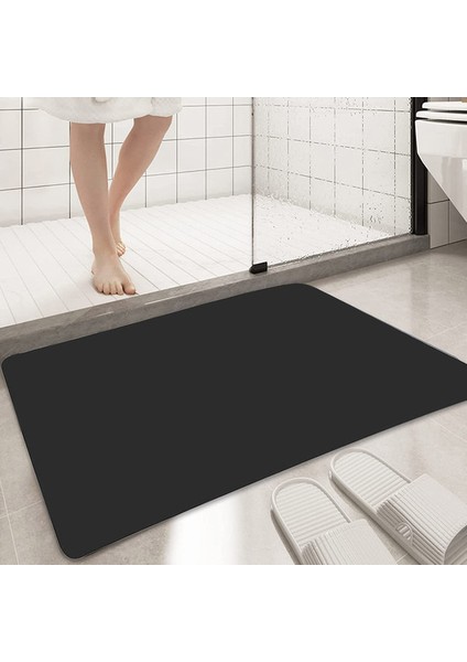 Siyah 40X50CM-15.7X20INCH Süper Emici Kaymaz Banyo Paspas Tuvalet Kaymaz Küvet Ayak Mat Mutfak Oturma Odası Zemin Mat Ev Dekor (Yurt Dışından)