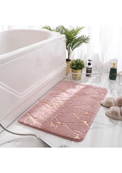 Pembe 40X120 cm Yeni Banyo Paspas Flanel Bronzlaştırıcı Baskı Emici Kaymaz Mat Oturma Odası Halısı Tuvalet Yatak Odası Ayak Mat Banyo Aksesuarı (Yurt Dışından) indirimleri