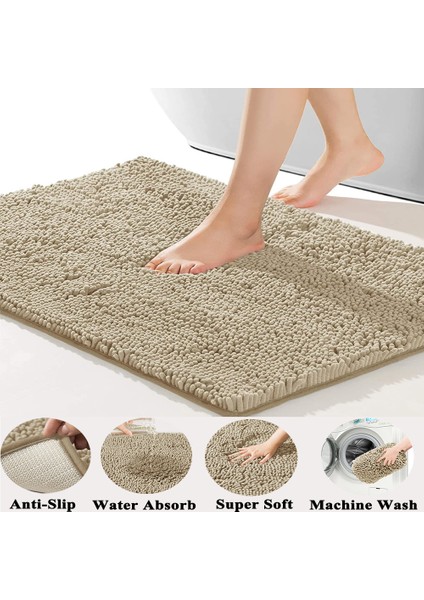 Koyu Gri 60X90 cm Kaymaz Banyo Paspası Yumuşak Rahat Tüylü Dayanıklı Banyo Halısı Banyo Için Peluş Halı Küvetler Için Yağmur Duşları ve Lavabo Altında (Yurt Dışından) fiyatları