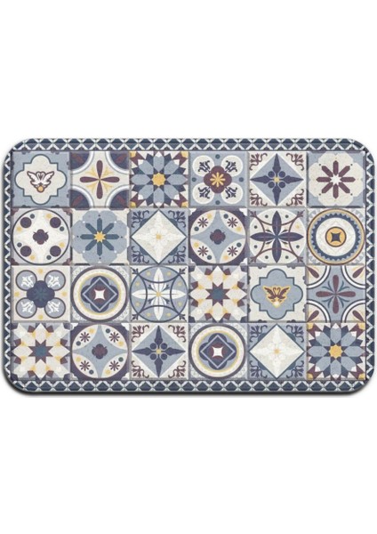 BJW-4060-211021(74) 500MMX800MM Gri Bohem Mandala Çiçek Halı Polyester Halı Kaymaz Zemin Mat Paspas Yatak Odası Mutfak Kapı Banyo Dekorasyonu (Yurt Dışından) fiyatları