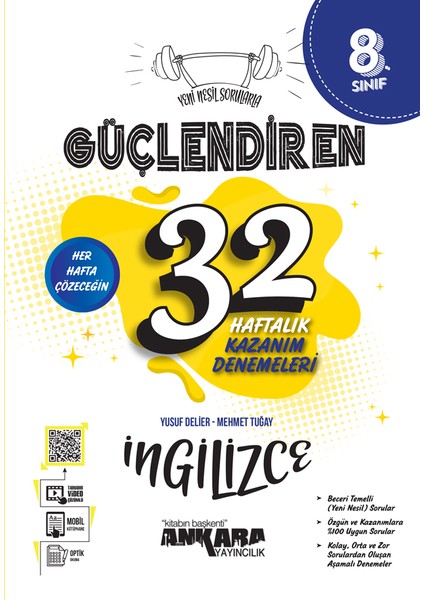 2024 Güncel 8.Sınıf Ingilizce Güçlendiren Soru Bankası ve Deneme Nesil