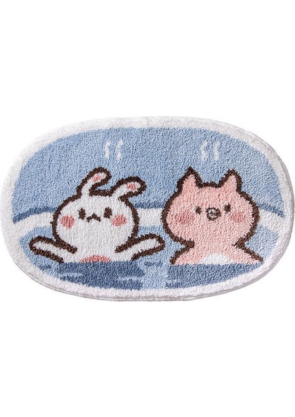 016 500MMX800MM Pastoral Stil Banyo Paspas Çok Boyutlu Banyo Mutfak Halı Seti Kaymaz Paspas Duş Odası Tuvalet Halıları Zemin Alanı Dekor Pedi (Yurt Dışından)