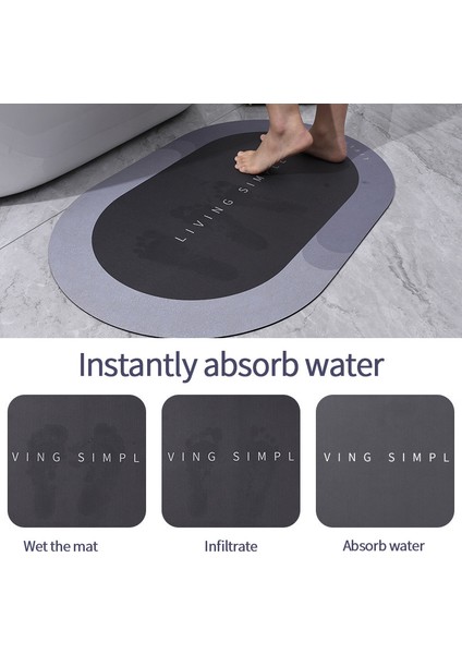 Stil 2 60X90CM Süper Emici Banyo Paspas Çabuk Kuruyan Banyo Halısı Kaymaz Giriş Paspas Nappa Deri Paspaslar Tuvalet Halı Ev Dekor (Yurt Dışından) fırsatları