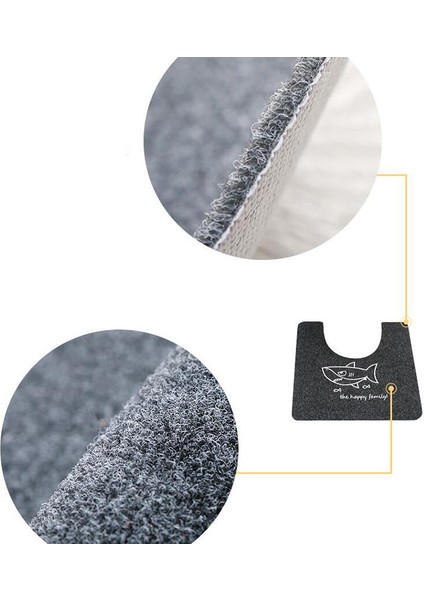 Stil 1 U Şekli Ped 50X50CM Kaymaz Banyo Paspası U Şekli Ped Banyo Mutfak Halısı Duş Tuvalet Paspası Banyo Tuvalet Halısı Su Emici Halı Yer Mat (Yurt Dışından) modelleri