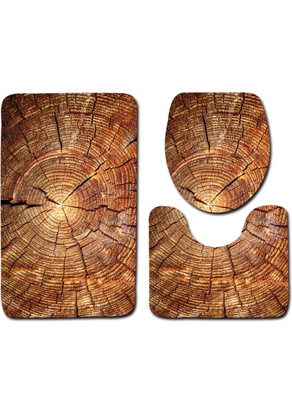 Stil 5 45X75 cm Ahşap Tahıl Desen Banyo Dekor Tuvalet Üç Parçalı Set Kaymaz Banyo Paspasları Setleri Banyo Ürünleri Banyo Halısı Banyo Paspası (Yurt Dışından) fiyatları