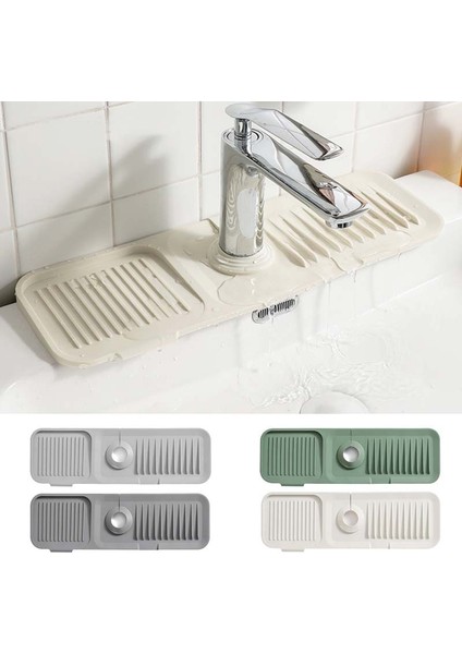 Siyah 37X14 cm Silikon Musluk Emici Mat Mutfak Lavabo Sıçrama Koruması Lavabo Su Sıçrama Koruması Banyo Tezgahı Koruyucu Lavabo Drenaj Mat (Yurt Dışından) fiyatları