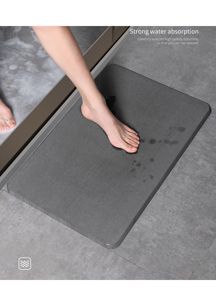 Gri 300 mm x 400 mm Kaymaz Banyo Paspas 30*40 cm Diatomit Toprak Banyo Paspas Kurutma Hızlı Emici Mat Kolay Temizlenebilir Çocuklar Için Yaşlı Banyo Halısı (Yurt Dışından) modelleri