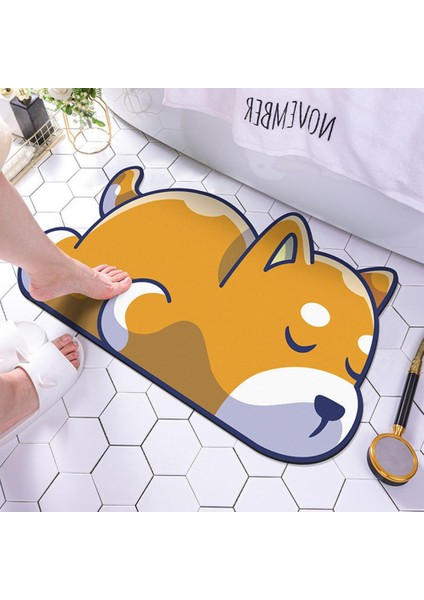 E Sevimli Köpek Panda Süper Emici Banyo Paspas Kaymaz Çabuk Kuruyan Kauçuk Karikatür Hayvan Duş Halısı Ev Paspaslar Tuvalet Halı (Yurt Dışından) fırsatları