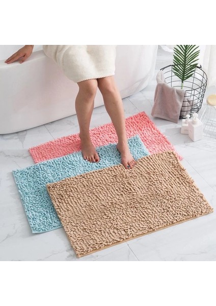 Mor 40X60CM Modern Kaymaz Şönil Banyo Halısı Ekstra Yumuşak Yıkanabilir ve Emici Shaggy Paspaslar Mutfak Duş Banyo Odası Zemin Kapı Mat (Yurt Dışından) indirimleri