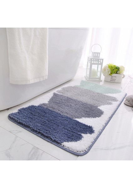 B Siji 40X60 cm Inyahome Kapalı Dekor Alan Halı Mutfak Zemin Banyo Halıları Fas Vintage Yumuşak ve Emici Mikrofiber Banyo Paspas Kaymaz (Yurt Dışından)