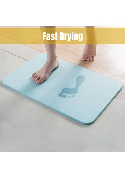 Beyaz 30X30X0.9CM Diatomit Mat Diatomlu Toprak Banyo Paspas Süper Emici Kaymaz Çabuk Kuruyan Banyo Duş Halısı Kapı Ev Kat Mat Banyo Paspası (Yurt Dışından) fırsatları