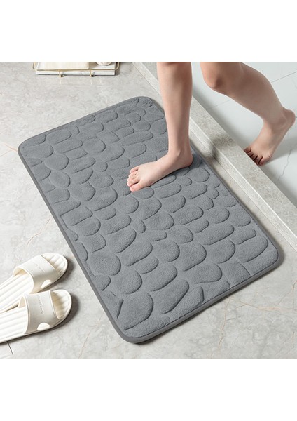 Beyaz 50 cm x 80 cm Arnavut Kaldırımı Kabartmalı Banyo Banyo Paspas Mercan Polar Kaymaz Halı Küvet Zemin Halı Duş Odası Paspas Bellek Köpük Ped (Yurt Dışından) fiyatları