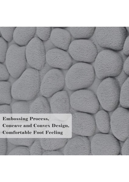 Beyaz 50 cm x 80 cm Arnavut Kaldırımı Kabartmalı Banyo Banyo Paspas Mercan Polar Kaymaz Halı Küvet Zemin Halı Duş Odası Paspas Bellek Köpük Ped (Yurt Dışından) indirimleri