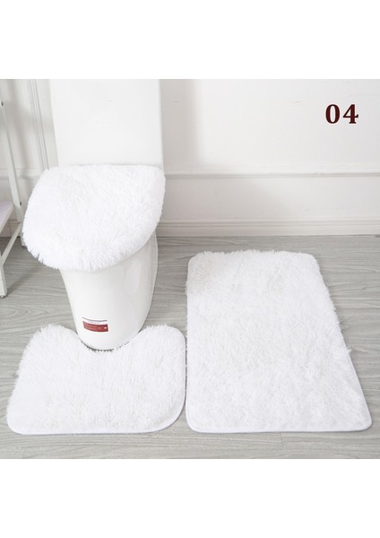 Stil 4 30 Stilleri 3 Adet Peluş Tuvalet Kapağı Kapak Mat Seti Kayma Önleyici Anti-Statik Yumuşak Banyo Duş Halıları Aşınmaya Dayanıklı Zemin Halıları (Yurt Dışından)