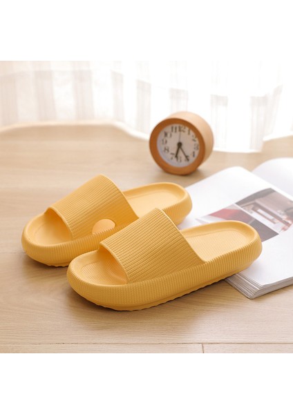 Sarı 44 (45) Süper Yumuşak Ev Terlik Kaymaz Kalın Taban Banyo Duş Için Kadın Erkek Zapatillas De Hombre (Yurt Dışından)