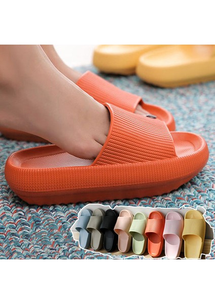 Sarı 44 (45) Süper Yumuşak Ev Terlik Kaymaz Kalın Taban Banyo Duş Için Kadın Erkek Zapatillas De Hombre (Yurt Dışından)