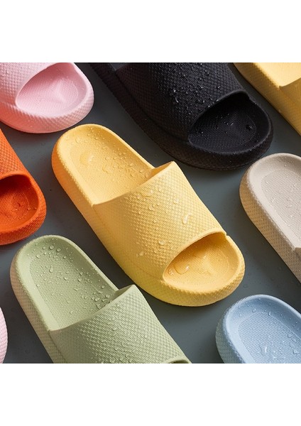 Sarı 44 (45) Süper Yumuşak Ev Terlik Kaymaz Kalın Taban Banyo Duş Için Kadın Erkek Zapatillas De Hombre (Yurt Dışından)