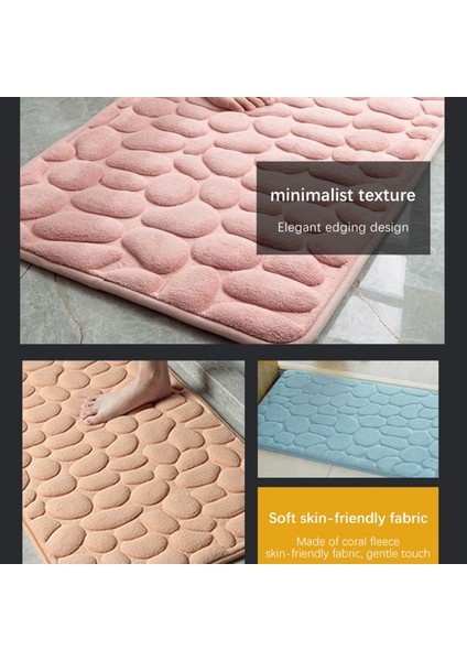 CN1011 40X60 cm Banyo Banyo Paspas 3D Arnavut Kaldırımı Kabartmalı Kaymaz Mat Zemin Halı Su Emici Paspas Bellek Köpük Arnavut Kaldırımı Ayak Mat (Yurt Dışından) modelleri