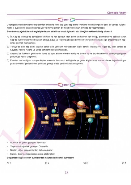 7. Sınıf Türkçe-Matematik Beceri Temelli Yeni Nesil (Ros) Seti