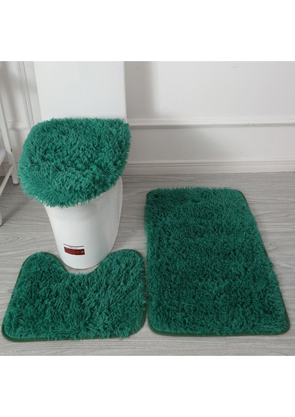 01 3 Adet/takım Kravat Boyama Peluş Halı Paspas Banyo Emici Halı Polyester Kaymaz Halı Tuvalet Kapağı Kapak Uzun Kürk Halı Paspas (Yurt Dışından) fırsatları