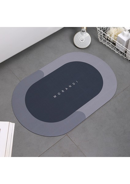 Mavi-Dikdörtgen 40X60 Süper Emici Ev Banyo Paspas Halı Kaymaz Banyo Mutfak Paspaslar Ev Oturma Odası Giriş Kapı Mat Dekor Yıkanabilir Halı. (Yurt Dışından)