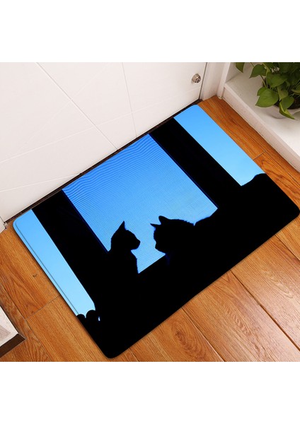 BJW-4060-211008 (4) 500MMX800MM Mutfak Halı Paspaslar Oturma Odası Için Hoş Geldiniz Mat Hayvan Sevimli Kedi Paspas Mutfak Mat Banyo Kaymaz Halı Kapı Halı (Yurt Dışından)