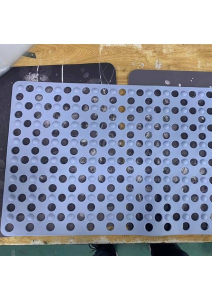 Mavi 45X80 cm Çevre Dostu Pvc Hamile Kadın Çocuk Banyo Paspas Kaymaz Toksik Olmayan Ayak Masajı Banyo Paspasları Kaymaz Banyo Paspas Banyo Halıları (Yurt Dışından)