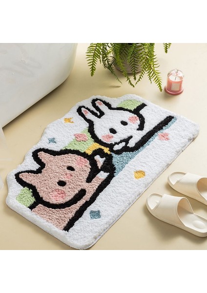 011 400MMX600MM Pastoral Stil Banyo Paspas Çok Boyutlu Banyo Mutfak Halı Seti Kaymaz Paspas Duş Odası Tuvalet Halıları Zemin Alanı Dekor Pedi (Yurt Dışından) fırsatları