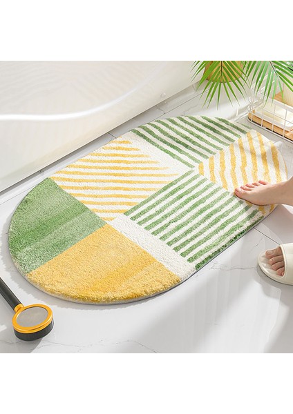 Dikdörtgen-Mavi 40X60CM Çizgili Banyo Paspasları Dikdörtgen Su Emici Zemin Halısı Kaymaz Duş Mat Tuvalet Kapı Giriş Paspası Banyo Dekorasyonu (Yurt Dışından) fiyatları