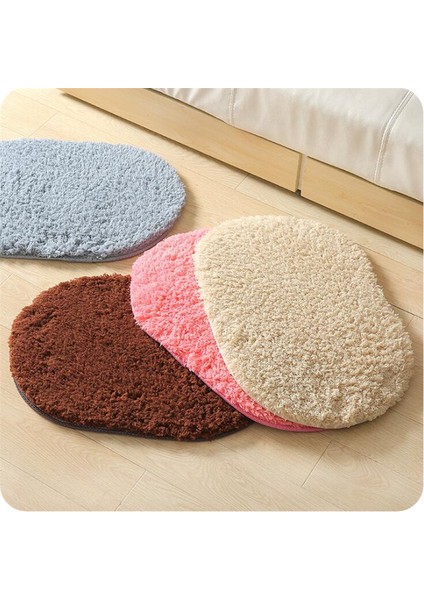 Kahverengi Mikrofiber Banyo Rahat Banyo Pedi Kaymaz Mat Küvet Odası Oturma Odası Kapı Merdiven Ayak Paspaslar Yastık (Yurt Dışından)