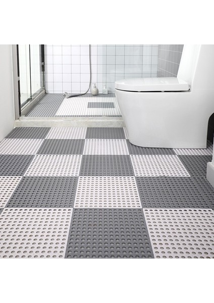 Koyu Mavi 30X30 cm Kaymaz Banyo Paspas Su Geçirmez Halı Banyo Halısı Kaymaz Emme Ayak Masaj Yastık Pedi Tuvalet Ekleme Zemin Duş Mat (Yurt Dışından) fırsatları
