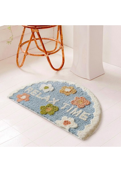 18 40X60 cm Modern Yarım Daire Su Emme Banyo Aksesuarları Setleri Zemin Ayak Mat Kalınlaşır Kaymaz Halı Tuvalet Giriş Paspası (Yurt Dışından) fırsatları