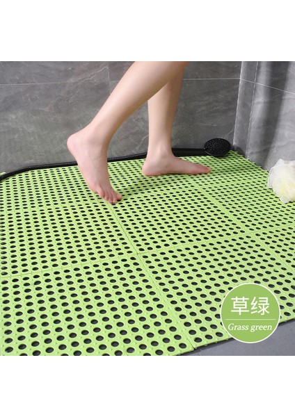 Çim Yeşili 30X30 cm Kaymaz Banyo Paspas Su Geçirmez Halı Banyo Halısı Kaymaz Emme Ayak Masaj Yastık Pedi Tuvalet Ekleme Zemin Duş Mat (Yurt Dışından)