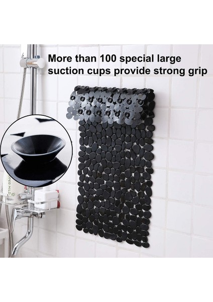 Mavi 70X36CM Çakıl Taşı Banyo Paspası Küvet Için Kaymaz Pvc Uzun Ayak Pedleri Vantuz ile Kare Güvenli Küvet Paspası Makine Yıkama Için Uygundur (Yurt Dışından) modelleri