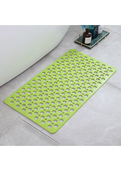 Meyve Yeşili 43X75CM Banyo Kaymaz Mat Duş Kaymaz Zemin Mat Plastik Dikdörtgen Halı Tuvalet Yuvarlak Içi Boş Su Geçirmez Kilim Tpe Vantuzlu Pedi (Yurt Dışından)