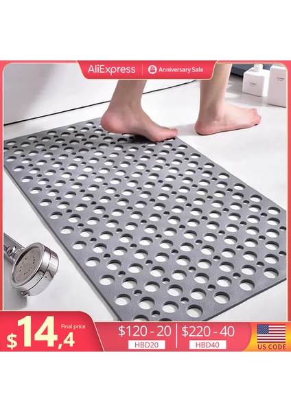 Meyve Yeşili 43X75CM Banyo Kaymaz Mat Duş Kaymaz Zemin Mat Plastik Dikdörtgen Halı Tuvalet Yuvarlak Içi Boş Su Geçirmez Kilim Tpe Vantuzlu Pedi (Yurt Dışından) indirimleri