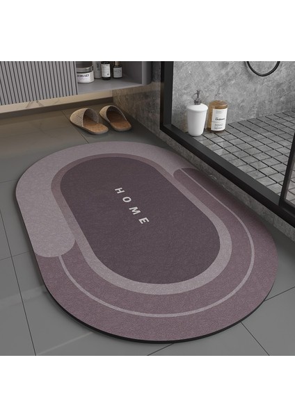 Oval Siyah 40X60 cm Diatom Çamur Kaymaz Mat Banyo Banyo Halısı Süper Emici Ön Kapı Mat Banyo Malzemeleri Diatom Çamur Zemin Üzerinde Banyo Paspası (Yurt Dışından) modelleri