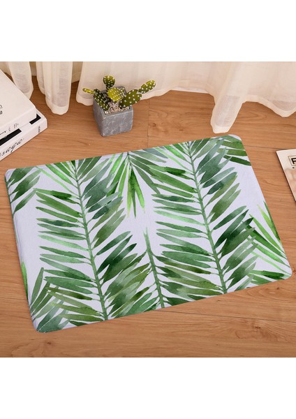 ZH22 400 mm x 600 mm Sj 40*60 cm 1 Adet Tropikal Yağmur Ormanları Yaprakları Kaymaz Banyo Paspas Banyo Halı Kilim Emici Tapis De Bain (Yurt Dışından)