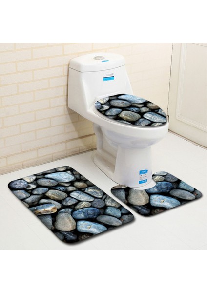 13 Kaymaz Banyo Paspasları Banyo Halısı Banyo 3D Taş Baskı Kaymaz Banyo Halısı Paspas Tuvalet Halısı Banyo Ürünleri (Yurt Dışından) modelleri