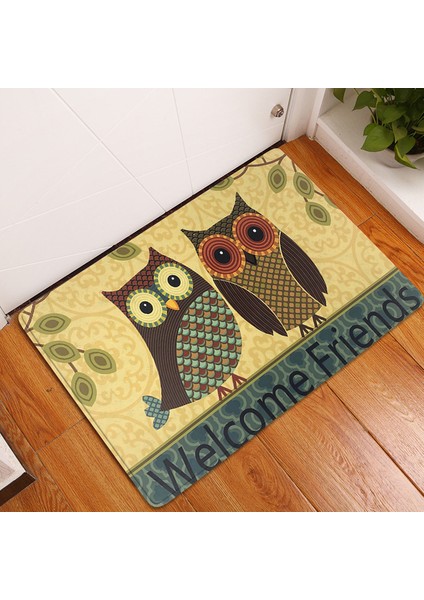 BJW-4060-211009(50) 400MMX600MM 1 Adet 40*60CM Sevimli Kedi Hayvanlar Desen Kaymaz Süet Halı Kapı Mat Paspas Açık Mutfak Oturma Odası Zemin Mat Halı (Yurt Dışından)