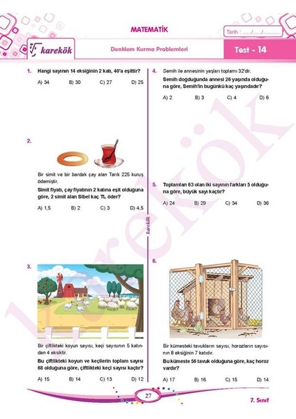 7. Sınıf Tüm Dersler Soru Bankası