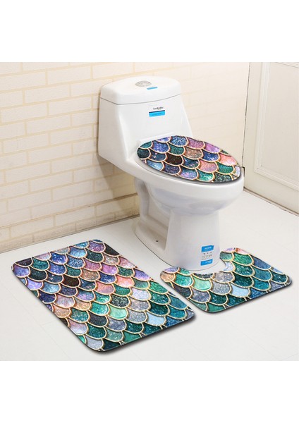At Balık Terazisi Banyo Paspas Kaymaz Banyo Halıları 3D Klozet Kapağı Polar Yatak Odası Halısı Ev Dekor Paspas Anti Kayma Battaniye (Yurt Dışından) modelleri