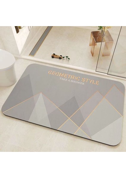 A11 50-80 cm Banyo Emici Ped Halı Oval Diatom Çamur Su Emici Banyo Paspas Hızlı Kuruyan Kaymaz Tuvalet Paspaslar Mutfak Kapı (Yurt Dışından)