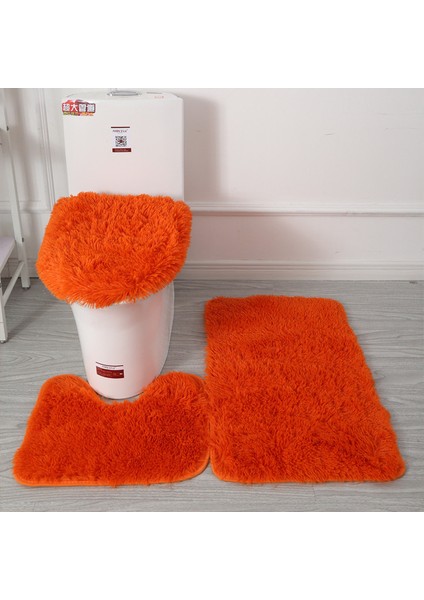 Mandalina 3 Adet Pazen Kaymaz Duş Halıları Setleri Banyo Banyo Paspas Seti Tuvalet Halıları Ev Tuvalet Kapağı Kapağı Duş Odası Halısı Paspaslar (Yurt Dışından)