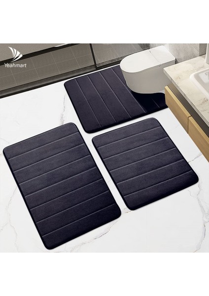Kahverengi A ve B Bellek Köpük Banyo Paspas Tuvalet Paspas Ekstra Yumuşak Kaymaz Banyo Paspas Banyo Zemin Için Süper Emici Banyo Paspasları Banyo Halısı Ayak Mat (Yurt Dışından) fiyatları