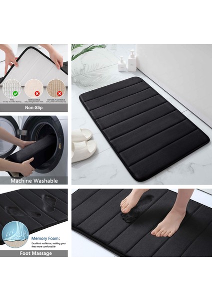 Kahverengi A ve B Bellek Köpük Banyo Paspas Tuvalet Paspas Ekstra Yumuşak Kaymaz Banyo Paspas Banyo Zemin Için Süper Emici Banyo Paspasları Banyo Halısı Ayak Mat (Yurt Dışından) modelleri
