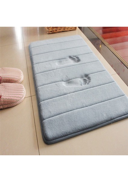 Y69-KAHVERENGI 40X60 cm Banyo Paspas Banyo Halısı Su Emme Halı Shaggy Bellek Köpük Banyo Paspas Mutfak Zemin Banyo Halıları ve Mat Seti Duş Matı (Yurt Dışından)