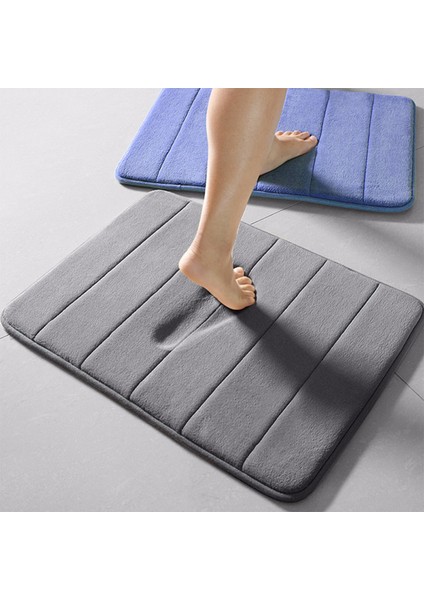 Y69-KAHVERENGI 40X60 cm Banyo Paspas Banyo Halısı Su Emme Halı Shaggy Bellek Köpük Banyo Paspas Mutfak Zemin Banyo Halıları ve Mat Seti Duş Matı (Yurt Dışından)