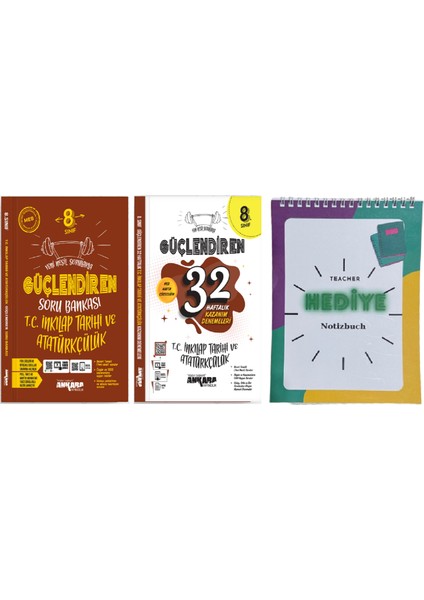 2024 Güncel 8.Sınıf Inkılap Tarihi ve Atatürkçülük Güçlendiren Soru Bankası ve 32 Haftalık Deneme