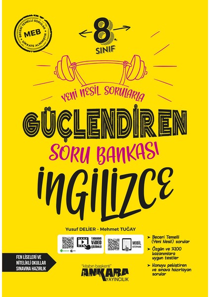 Ankara Yayıncılık 2024 Güncel 8.Sınıf Ingilizce Güçlendiren Soru Bankası Nesil